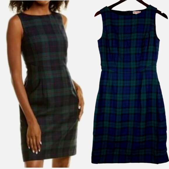 Brooks Brothers Red Fleece ❣️ Tartan Plaid Wool Sleeveless Dress - Picture 1 of 6